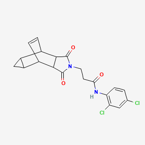 molecular formula C20H18Cl2N2O3 B12462882 N-(2,4-dichlorophenyl)-3-(1,3-dioxooctahydro-4,6-ethenocyclopropa[f]isoindol-2(1H)-yl)propanamide 