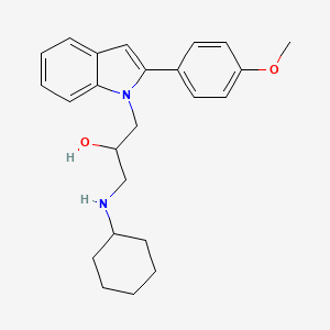 1-(Cyclohexylamino)-3-[2-(4-methoxyphenyl)indol-1-yl]propan-2-ol