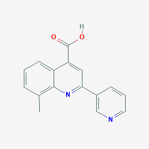 molecular formula C16H12N2O2 B012463 8-甲基-2-吡啶-3-基喹啉-4-羧酸 CAS No. 107027-39-4
