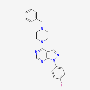 4-(4-benzylpiperazin-1-yl)-1-(4-fluorophenyl)-1H-pyrazolo[3,4-d]pyrimidine