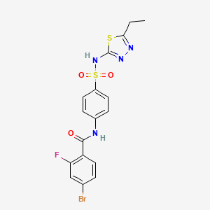 4-bromo-N-{4-[(5-ethyl-1,3,4-thiadiazol-2-yl)sulfamoyl]phenyl}-2-fluorobenzamide