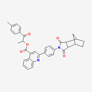 1-(4-methylphenyl)-1-oxopropan-2-yl 2-[4-(1,3-dioxooctahydro-2H-4,7-methanoisoindol-2-yl)phenyl]quinoline-4-carboxylate