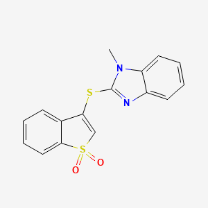 3-(1-Methylbenzimidazol-2-yl)sulfanyl-1-benzothiophene 1,1-dioxide