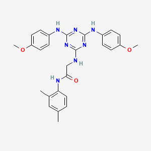 N~2~-{4,6-bis[(4-methoxyphenyl)amino]-1,3,5-triazin-2-yl}-N-(2,4-dimethylphenyl)glycinamide