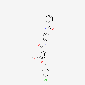 N-(4-{[(4-tert-butylphenyl)carbonyl]amino}phenyl)-4-[(4-chlorobenzyl)oxy]-3-methoxybenzamide