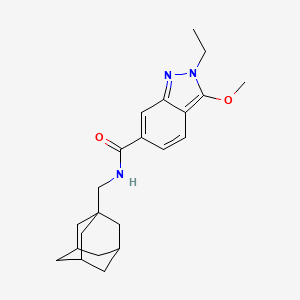 molecular formula C22H29N3O2 B1246337 N-(1-金刚烷基甲基)-2-乙基-3-甲氧基-6-吲唑甲酰胺 