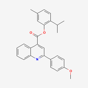 5-Methyl-2-(propan-2-yl)phenyl 2-(4-methoxyphenyl)quinoline-4-carboxylate