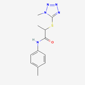 N-(4-methylphenyl)-2-[(1-methyl-1H-tetrazol-5-yl)sulfanyl]propanamide