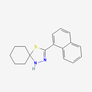 3-(Naphthalen-1-yl)-4-thia-1,2-diazaspiro[4.5]dec-2-ene