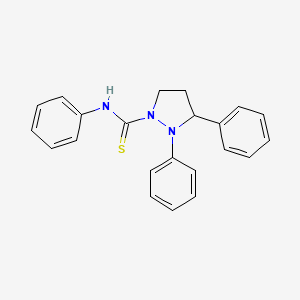 molecular formula C22H21N3S B12463430 N,2,3-triphenylpyrazolidine-1-carbothioamide 