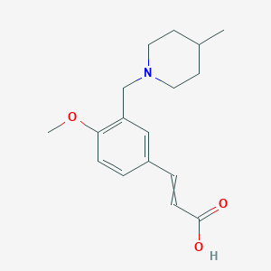 (2E)-3-{4-methoxy-3-[(4-methylpiperidin-1-yl)methyl]phenyl}prop-2-enoic acid