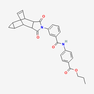 propyl 4-({[3-(1,3-dioxooctahydro-4,6-ethenocyclopropa[f]isoindol-2(1H)-yl)phenyl]carbonyl}amino)benzoate