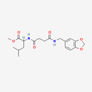 methyl N-{4-[(1,3-benzodioxol-5-ylmethyl)amino]-4-oxobutanoyl}leucinate