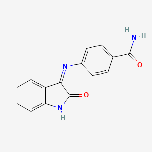 4-[(2-Oxoindol-3-yl)amino]benzamide