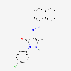 1-(4-chlorophenyl)-3-methyl-4-[(E)-naphthalen-1-yldiazenyl]-1H-pyrazol-5-ol