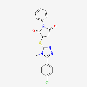 3-{[5-(4-chlorophenyl)-4-methyl-4H-1,2,4-triazol-3-yl]sulfanyl}-1-phenylpyrrolidine-2,5-dione