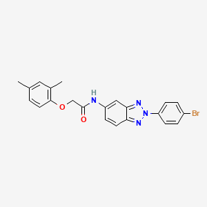 N-[2-(4-bromophenyl)-2H-benzotriazol-5-yl]-2-(2,4-dimethylphenoxy)acetamide