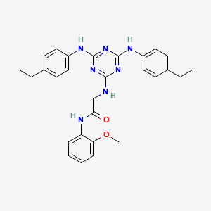 N~2~-{4,6-bis[(4-ethylphenyl)amino]-1,3,5-triazin-2-yl}-N-(2-methoxyphenyl)glycinamide