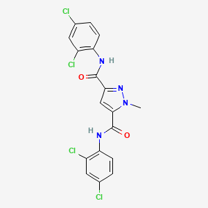 N,N'-bis(2,4-dichlorophenyl)-1-methyl-1H-pyrazole-3,5-dicarboxamide