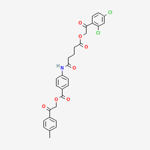 2-(4-Methylphenyl)-2-oxoethyl 4-({5-[2-(2,4-dichlorophenyl)-2-oxoethoxy]-5-oxopentanoyl}amino)benzoate