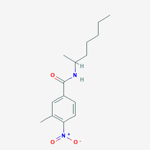 molecular formula C15H22N2O3 B12463647 N-(heptan-2-yl)-3-methyl-4-nitrobenzamide 