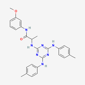 N~2~-{4,6-bis[(4-methylphenyl)amino]-1,3,5-triazin-2-yl}-N-(3-methoxyphenyl)alaninamide