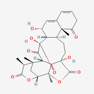 (1S,2S,3R,5R,6S,7R,14R,15S,18S,21S,22R,25S)-5,7,18-trihydroxy-1,14,21,25-tetramethyl-4,20,23-trioxaheptacyclo[20.3.1.12,5.03,18.03,21.06,15.09,14]heptacosa-8,10-diene-13,19,24,27-tetrone