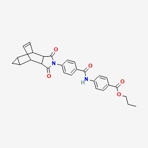 propyl 4-({[4-(1,3-dioxooctahydro-4,6-ethenocyclopropa[f]isoindol-2(1H)-yl)phenyl]carbonyl}amino)benzoate