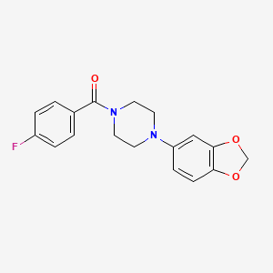 [4-(1,3-Benzodioxol-5-yl)piperazin-1-yl](4-fluorophenyl)methanone