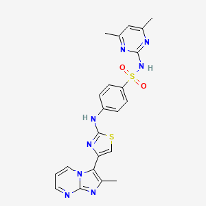 N-(4,6-dimethylpyrimidin-2-yl)-4-{[4-(2-methylimidazo[1,2-a]pyrimidin-3-yl)-1,3-thiazol-2-yl]amino}benzenesulfonamide