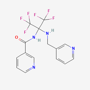 N-{1,1,1,3,3,3-hexafluoro-2-[(pyridin-3-ylmethyl)amino]propan-2-yl}pyridine-3-carboxamide