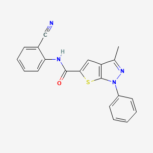 N-(2-Cyanophenyl)-3-methyl-1-phenyl-1H-thieno[2,3-c]pyrazole-5-carboxamide