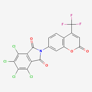 4,5,6,7-Tetrachloro-2-[2-oxo-4-(trifluoromethyl)chromen-7-yl]isoindole-1,3-dione