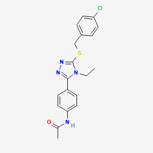 N-(4-{5-[(4-chlorobenzyl)sulfanyl]-4-ethyl-4H-1,2,4-triazol-3-yl}phenyl)acetamide