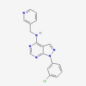 1-(3-chlorophenyl)-N-(pyridin-3-ylmethyl)-1H-pyrazolo[3,4-d]pyrimidin-4-amine