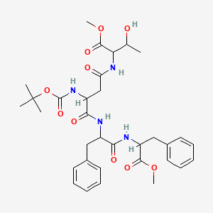 molecular formula C33H44N4O10 B12463898 methyl N~2~-(tert-butoxycarbonyl)-N-(3-hydroxy-1-methoxy-1-oxobutan-2-yl)asparaginylphenylalanylphenylalaninate 