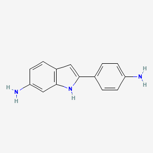 molecular formula C14H13N3 B1246390 2-(4-aminophenyl)-1H-indol-6-amine 