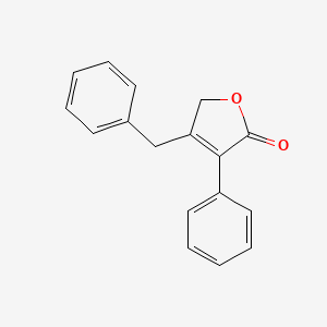 molecular formula C17H14O2 B1246392 4-benzyl-3-phenyl-5H-furan-2-one CAS No. 865092-05-3