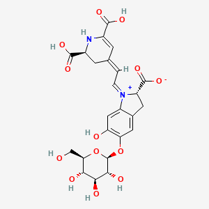 (2S)-1-[(2E)-2-[(2S)-2,6-dicarboxy-2,3-dihydro-1H-pyridin-4-ylidene]ethylidene]-6-hydroxy-5-[(2S,3R,4S,5S,6R)-3,4,5-trihydroxy-6-(hydroxymethyl)tetrahydropyran-2-yl]oxy-indolin-1-ium-2-carboxylate