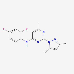 N-(2,4-difluorophenyl)-2-(3,5-dimethylpyrazol-1-yl)-6-methylpyrimidin-4-amine