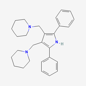 1-{[2,5-diphenyl-4-(piperidin-1-ylmethyl)-1H-pyrrol-3-yl]methyl}piperidine