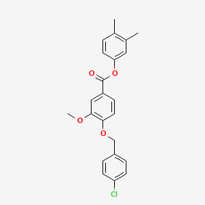 3,4-Dimethylphenyl 4-[(4-chlorophenyl)methoxy]-3-methoxybenzoate