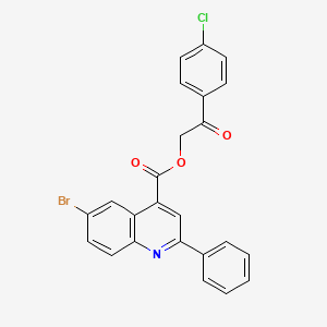 2-(4-Chlorophenyl)-2-oxoethyl 6-bromo-2-phenylquinoline-4-carboxylate