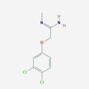 molecular formula C9H10Cl2N2O B12464106 2-(3,4-dichlorophenoxy)-N-methylethanimidamide 