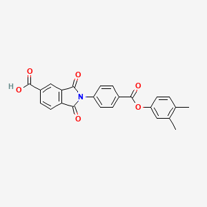 2-{4-[(3,4-dimethylphenoxy)carbonyl]phenyl}-1,3-dioxo-2,3-dihydro-1H-isoindole-5-carboxylic acid