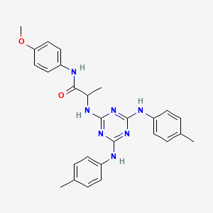 N~2~-{4,6-bis[(4-methylphenyl)amino]-1,3,5-triazin-2-yl}-N-(4-methoxyphenyl)alaninamide