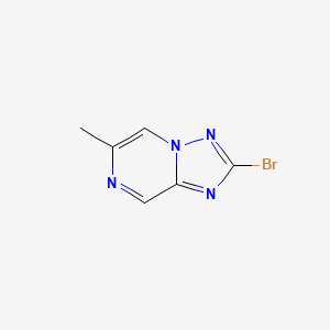 molecular formula C6H5BrN4 B12464348 2-Bromo-6-methyl-[1,2,4]triazolo[1,5-A]pyrazine 