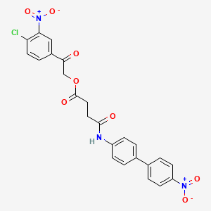 2-(4-Chloro-3-nitrophenyl)-2-oxoethyl 4-[(4'-nitrobiphenyl-4-yl)amino]-4-oxobutanoate