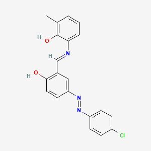 4-[(E)-(4-chlorophenyl)diazenyl]-2-{(E)-[(2-hydroxy-3-methylphenyl)imino]methyl}phenol