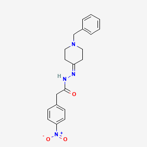 N'-(1-benzylpiperidin-4-ylidene)-2-(4-nitrophenyl)acetohydrazide